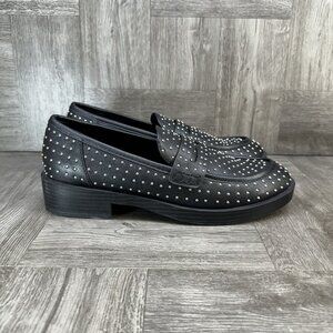 Chinese Laundry Women's size 7.5 Black Studded Slip On Loafers